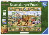 Ravensburger Dinosaurs - 100 Piece Jigsaw Puzzle for Kids - Every Piece is Unique, Pieces Fit Together Perfectly Multi, 19.5 inches x 14.25 inches